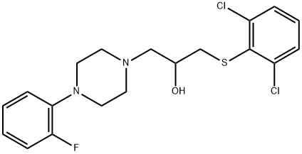 1-[(2,6-DICHLOROPHENYL)SULFANYL]-3-[4-(2-FLUOROPHENYL)PIPERAZINO]-2-PROPANOL Struktur