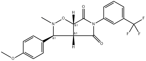 3-(4-METHOXYPHENYL)-2-METHYL-5-[3-(TRIFLUOROMETHYL)PHENYL]DIHYDRO-2H-PYRROLO[3,4-D]ISOXAZOLE-4,6(3H,5H)-DIONE Struktur