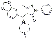 4-(BENZO[D]1,3-DIOXOLEN-5-YL(4-METHYLPIPERAZINYL)METHYL)-3-METHYL-1-PHENYL-2-PYRAZOLIN-5-ONE Struktur