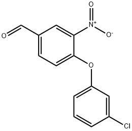 4-(3-CHLOROPHENOXY)-3-NITROBENZENECARBALDEHYDE Struktur