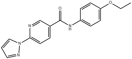 N-(4-ETHOXYPHENYL)-6-(1H-PYRAZOL-1-YL)NICOTINAMIDE Struktur