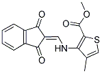 METHYL 3-(((1,3-DIOXOINDAN-2-YLIDENE)METHYL)AMINO)-4-METHYLTHIOPHENE-2-CARBOXYLATE Struktur