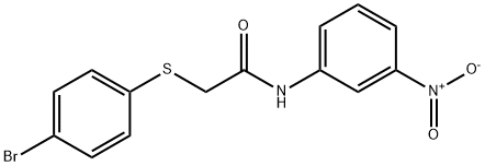 2-[(4-BROMOPHENYL)SULFANYL]-N-(3-NITROPHENYL)ACETAMIDE Struktur