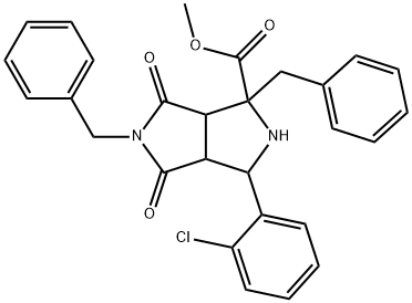 METHYL 1,5-DIBENZYL-3-(2-CHLOROPHENYL)-4,6-DIOXOOCTAHYDROPYRROLO[3,4-C]PYRROLE-1-CARBOXYLATE Struktur