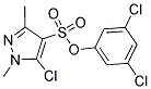 3,5-DICHLOROPHENYL 5-CHLORO-1,3-DIMETHYL-1H-PYRAZOLE-4-SULFONATE Struktur