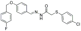 2-[(4-CHLOROPHENYL)SULFANYL]-N'-((4-[(4-FLUOROBENZYL)OXY]PHENYL)METHYLENE)ACETOHYDRAZIDE Struktur