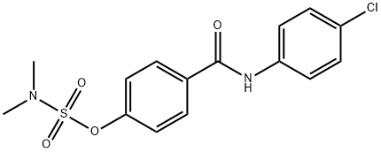 4-[(4-CHLOROANILINO)CARBONYL]PHENYL-N,N-DIMETHYLSULFAMATE Struktur