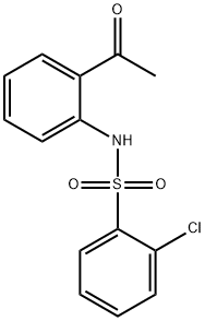 N-(2-ACETYLPHENYL)-2-CHLOROBENZENESULFONAMIDE Struktur