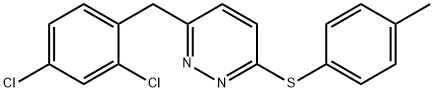 3-(2,4-DICHLOROBENZYL)-6-[(4-METHYLPHENYL)SULFANYL]PYRIDAZINE Struktur