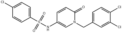 4-CHLORO-N-[1-(3,4-DICHLOROBENZYL)-6-OXO-1,6-DIHYDRO-3-PYRIDINYL]BENZENESULFONAMIDE Struktur