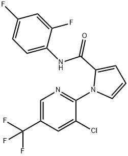 1-[3-CHLORO-5-(TRIFLUOROMETHYL)-2-PYRIDINYL]-N-(2,4-DIFLUOROPHENYL)-1H-PYRROLE-2-CARBOXAMIDE Struktur