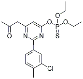 1-(2-(3-CHLORO-4-METHYLPHENYL)-6-[(DIETHOXYPHOSPHOROTHIOYL)OXY]PYRIMIDIN-4-YL)ACETONE Struktur