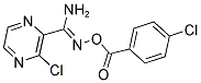 O2-(4-CHLOROBENZOYL)-3-CHLOROPYRAZINE-2-CARBOHYDROXIMAMIDE Struktur