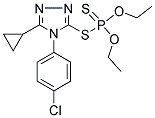 S-[4-(4-CHLOROPHENYL)-5-CYCLOPROPYL-4H-1,2,4-TRIAZOL-3-YL] O,O-DIETHYL PHOSPHODITHIOATE Struktur