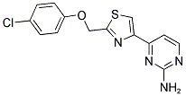 4-[2-[(4-CHLOROPHENOXY)METHYL]-1,3-THIAZOL-4-YL]PYRIMIDIN-2-AMINE Struktur