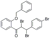 1-[2-(BENZYLOXY)PHENYL]-2,3-DIBROMO-3-(4-BROMOPHENYL)PROPAN-1-ONE Struktur