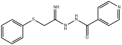 N'-ISONICOTINOYL-2-(PHENYLSULFANYL)ETHANEHYDRAZONAMIDE Struktur