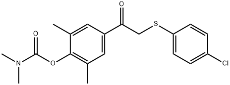 4-(2-[(4-CHLOROPHENYL)SULFANYL]ACETYL)-2,6-DIMETHYLPHENYL N,N-DIMETHYLCARBAMATE Struktur