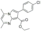 ETHYL 7-(4-CHLOROPHENYL)-2,4-DIMETHYLPYRROLO[1,2-A]PYRIMIDINE-8-CARBOXYLATE Struktur