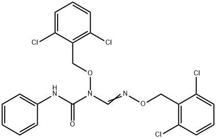 N-[(2,6-DICHLOROBENZYL)OXY]-N-(([(2,6-DICHLOROBENZYL)OXY]IMINO)METHYL)-N'-PHENYLUREA Struktur