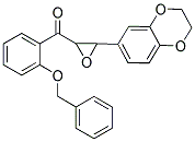 [2-(BENZYLOXY)PHENYL][3-(2,3-DIHYDRO-1,4-BENZODIOXIN-6-YL)OXIRAN-2-YL]METHANONE Struktur