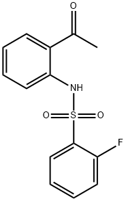 N-(2-ACETYLPHENYL)-2-FLUOROBENZENESULFONAMIDE Struktur