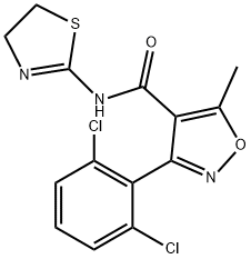 (3-(2,6-DICHLOROPHENYL)-5-METHYLISOXAZOL-4-YL)-N-(2,5-THIAZOLINYL)FORMAMIDE Struktur