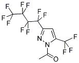 1-ACETYL-3(5)-(NONAFLUORO-1-BUTYL)-5(3)-(TRIFLUOROMETHYL)PYRAZOLE Struktur