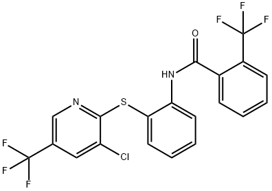 N-(2-([3-CHLORO-5-(TRIFLUOROMETHYL)-2-PYRIDINYL]SULFANYL)PHENYL)-2-(TRIFLUOROMETHYL)BENZENECARBOXAMIDE Struktur