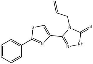 4-ALLYL-5-(2-PHENYL-1,3-THIAZOL-4-YL)-4H-1,2,4-TRIAZOL-3-YLHYDROSULFIDE Struktur