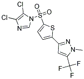 3-(5-[(4,5-DICHLORO-1H-IMIDAZOL-1-YL)SULFONYL]-2-THIENYL)-1-METHYL-5-(TRIFLUOROMETHYL)-1H-PYRAZOLE Struktur