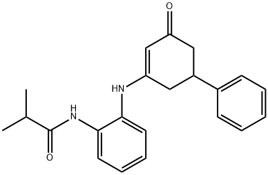 2-METHYL-N-(2-((3-OXO-5-PHENYLCYCLOHEX-1-ENYL)AMINO)PHENYL)PROPANAMIDE Struktur