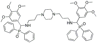 N1-[(DIPHENYLPHOSPHORYL)(3,4,5-TRIMETHOXYPHENYL)METHYL]-3-[4-(3-([(DIPHENYL PHOSPHORYL)(3,4,5-TRIMETHOXYPHENYL)METHYL]AMINO)PROPYL)PIPERAZINO]PROPAN-1-AMINE Struktur