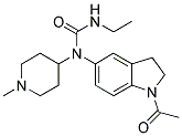 N-(1-ACETYL-2,3-DIHYDRO-(1H)-INDOL-5-YL)-N'-ETHYL-N-(1-METHYLPIPERIDIN-4-YL)UREA Struktur