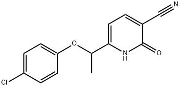 6-[1-(4-CHLOROPHENOXY)ETHYL]-2-HYDROXYNICOTINONITRILE Struktur