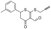 2-(3-METHYLPHENYL)-4-OXO-6-(PROP-2-YNYLTHIO)-3,4-DIHYDRO-2H-THIINE-5-CARBOXALDEHYDE Struktur