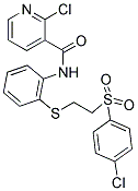 N3-[2-((2-[(4-CHLOROPHENYL)SULFONYL]ETHYL)THIO)PHENYL]-2-CHLORONICOTINAMIDE Struktur