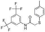 N-[3,5-BIS(TRIFLUOROMETHYL)PHENYL]-2-[(4-METHYLPHENYL)SULFANYL]ACETAMIDE Struktur