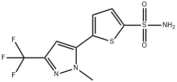 5-[1-METHYL-3-(TRIFLUOROMETHYL)PYRAZOL-5-YL]-THIOPHENE-2-SULFONAMIDE Struktur