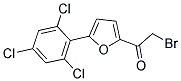 2-BROMO-1-[5-(2,4,6-TRICHLOROPHENYL)-2-FURYL]ETHAN-1-ONE Struktur