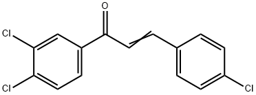 1-(4-CHLOROPHENYL)-3-(3,4-DICHLOROPHENYL)PROP-2-EN-1-ONE Struktur