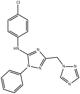 N-(4-CHLOROPHENYL)-1-PHENYL-3-(1H-1,2,4-TRIAZOL-1-YLMETHYL)-1H-1,2,4-TRIAZOL-5-AMINE Struktur