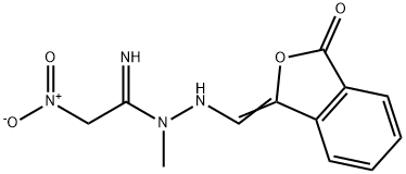 N''-METHYL-2-NITRO-N'-([3-OXO-2-BENZOFURAN-1(3H)-YLIDEN]METHYL)ETHANIMIDOHYDRAZIDE Struktur