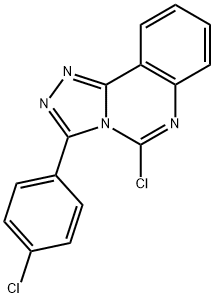 5-CHLORO-3-(4-CHLOROPHENYL)[1,2,4]TRIAZOLO[4,3-C]QUINAZOLINE Struktur