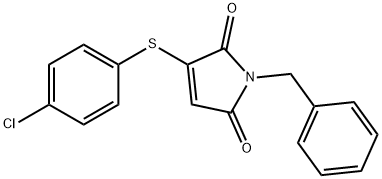 1-BENZYL-3-[(4-CHLOROPHENYL)SULFANYL]-1H-PYRROLE-2,5-DIONE Struktur