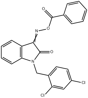 3-[(BENZOYLOXY)IMINO]-1-(2,4-DICHLOROBENZYL)-1,3-DIHYDRO-2H-INDOL-2-ONE Struktur