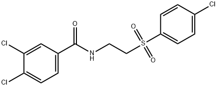 3,4-DICHLORO-N-(2-[(4-CHLOROPHENYL)SULFONYL]ETHYL)BENZENECARBOXAMIDE Struktur