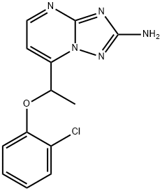 7-[1-(2-CHLOROPHENOXY)ETHYL][1,2,4]TRIAZOLO[1,5-A]PYRIMIDIN-2-AMINE Struktur