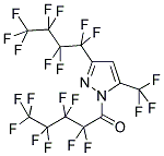 3(5)-(NONAFLUORO-1-BUTYL)-1-(NONAFLUOROPENTANOYL)-5(3)-(TRIFLUOROMETHYL)PYRAZOLE Struktur