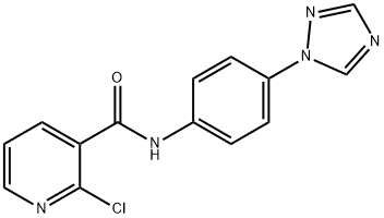 (2-CHLORO(3-PYRIDYL))-N-(4-(1,2,4-TRIAZOLYL)PHENYL)FORMAMIDE Struktur